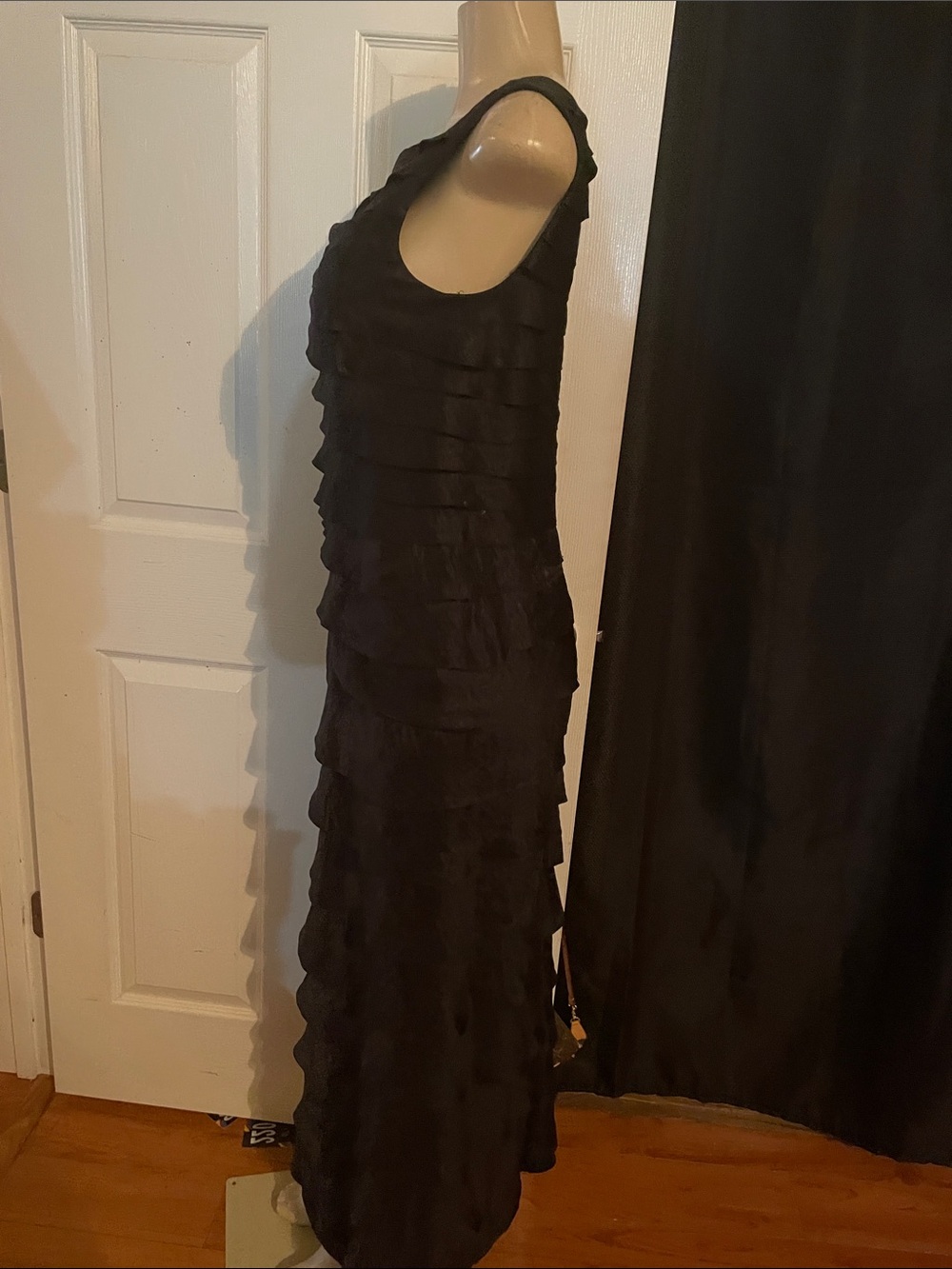 Adrianna Papell Black Tiered Maxi Dress - Picture 2 of 4